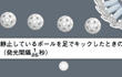 物体の運動のストロボ写真の模式図