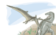 プテラノドン、ティラノサウルス