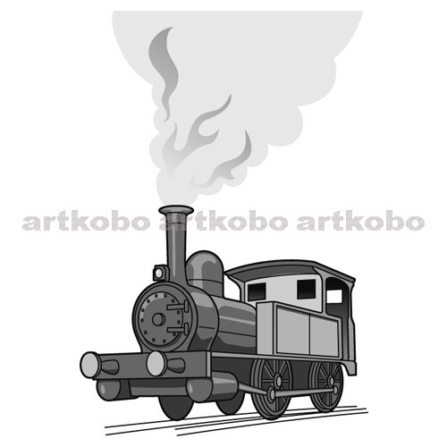 Web教材イラスト図版工房 S 蒸汽機関車