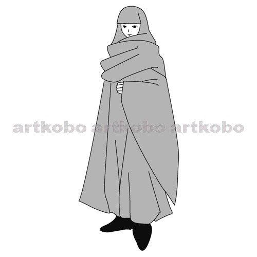 Web教材イラスト図版工房 S イランの民族衣装 2