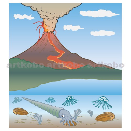 Web教材イラスト図版工房 火山と地震