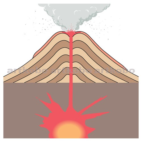 Web教材イラスト図版工房 R S6 火山と地震 04